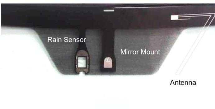 Rain Sensor, Antenna and Mirror Mount